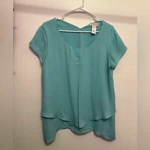 Teal Flowy Shirt